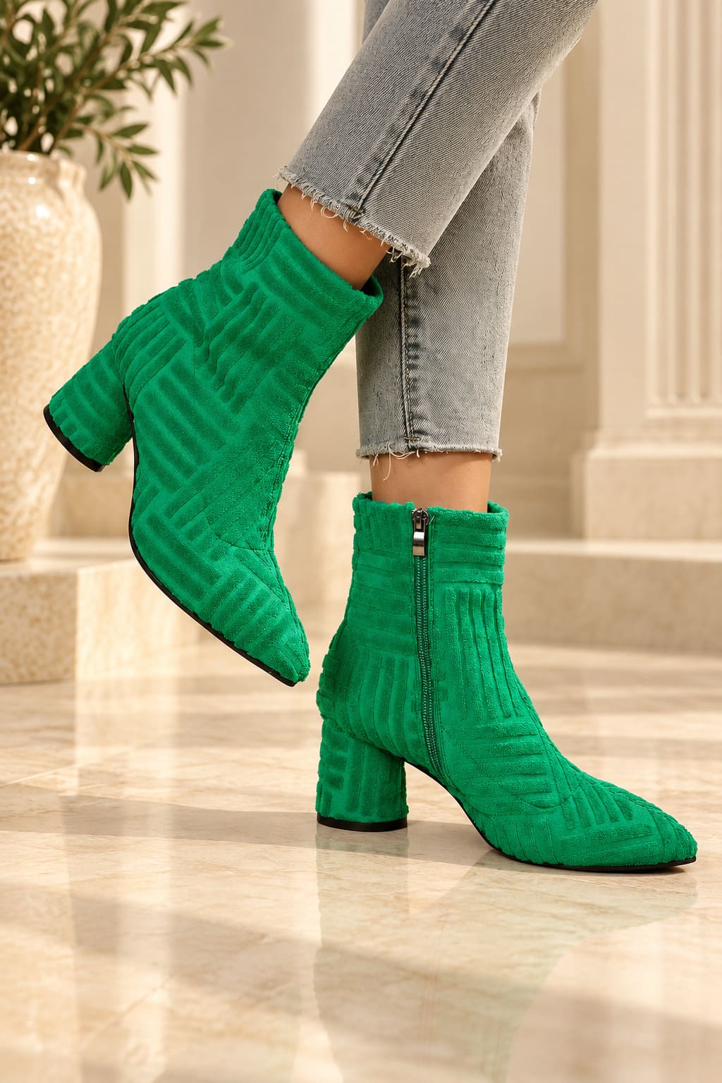 Bottines Vert Emeraude