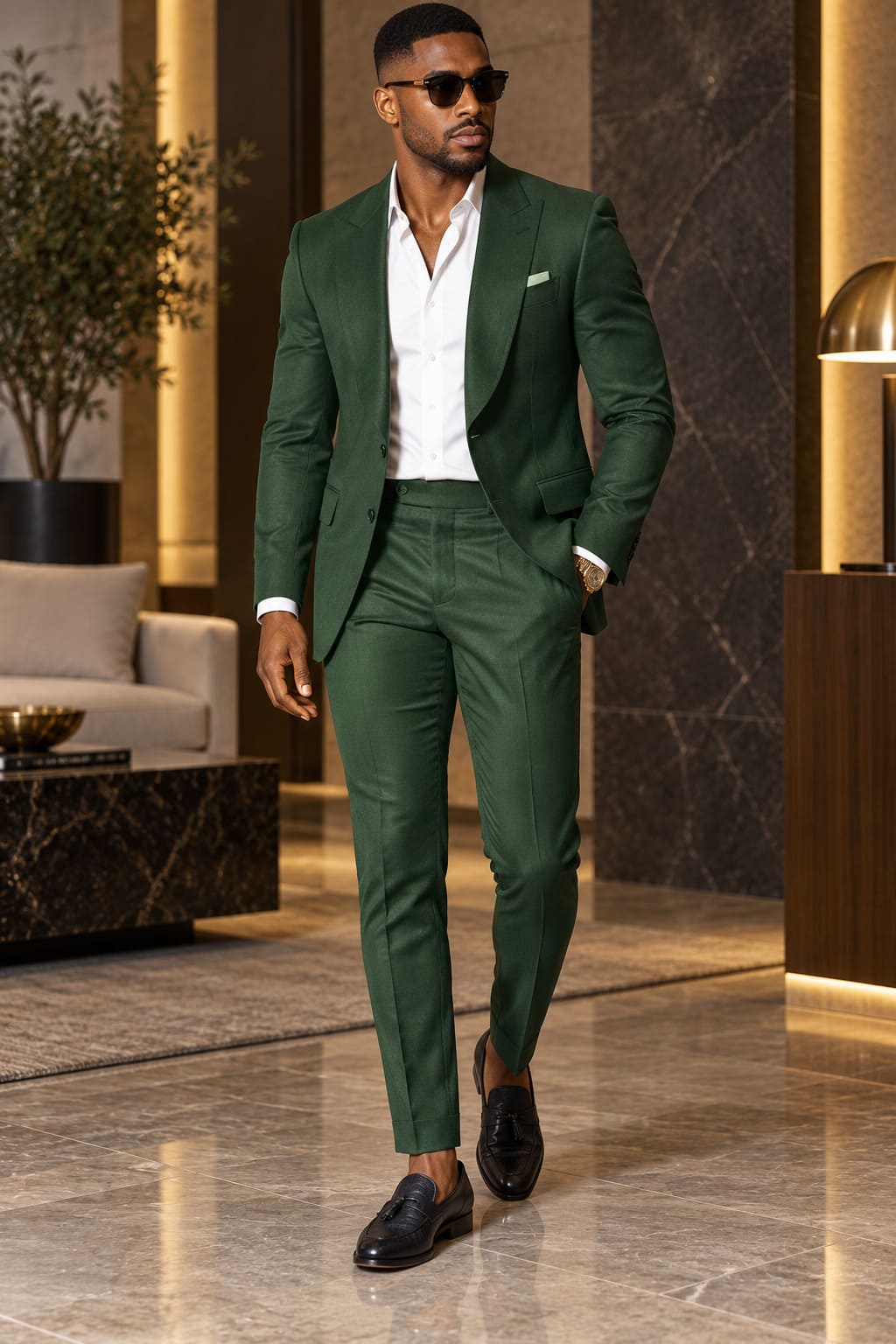 Costume Vert Emeraude Homme Classe