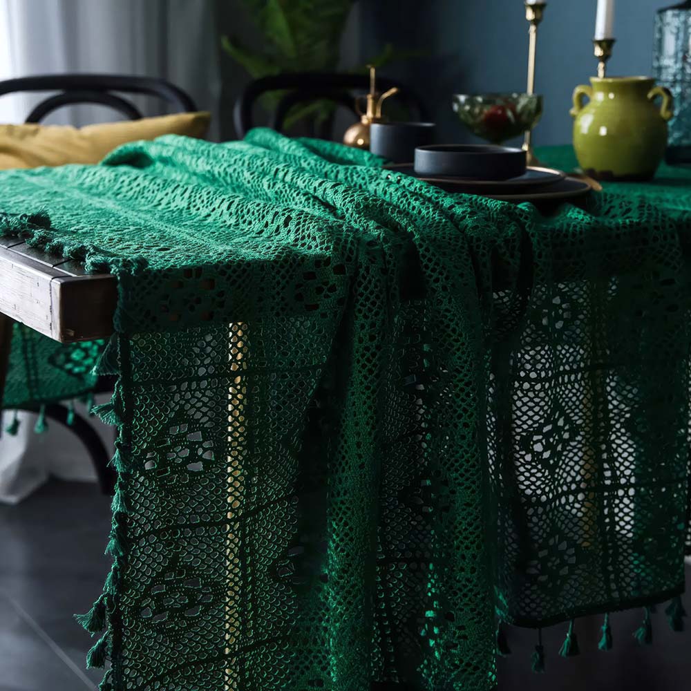 Nappe Au Crochet Vert Emeraude – Image 4