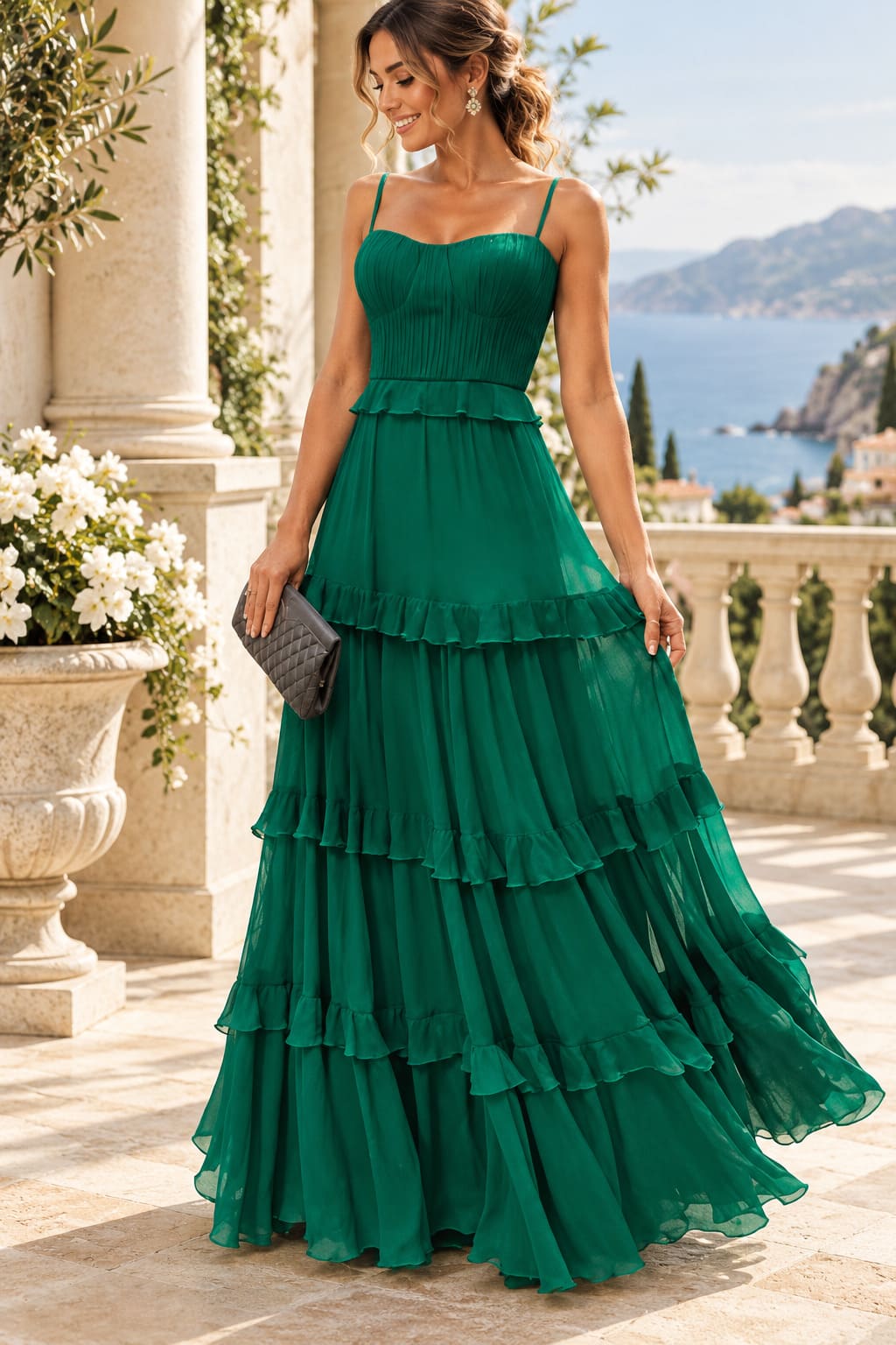 Robe De Soirée Longue Vert Emeraude