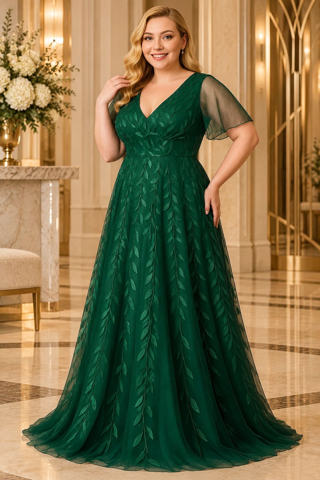 Robe Invitée Mariage Vert Emeraude